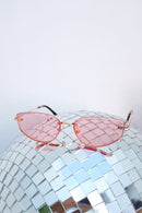 Óculos de Sol Gatinho Dourado rosé - Colcci