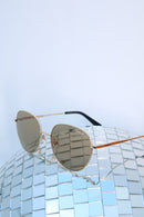 Óculos de Sol Redondo Dourado rosé - Colcci